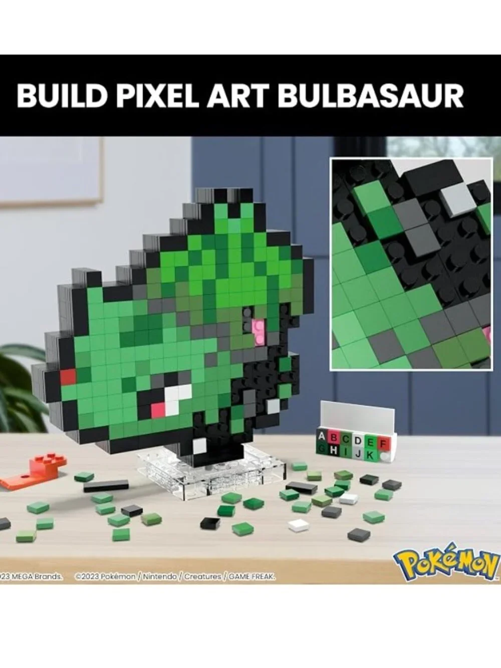 MEGA Pokemon Bulbasaur Pixel Art Building Kit - 374 pcs - NEW